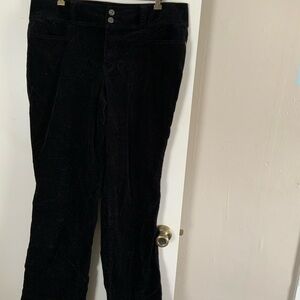 Lane Bryant Black Corduroy Flare Pants